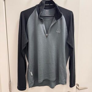 Icebreaker 260 men’s Black and Gray Quarter-Zip Pullover size M